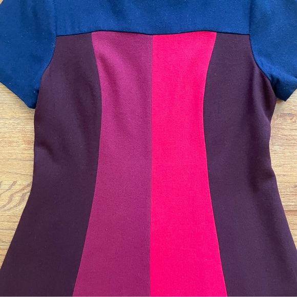 Boden Panel Patsy Colorblock Short Casual Wool Blend Dress size 10 - Picture 5 of 13